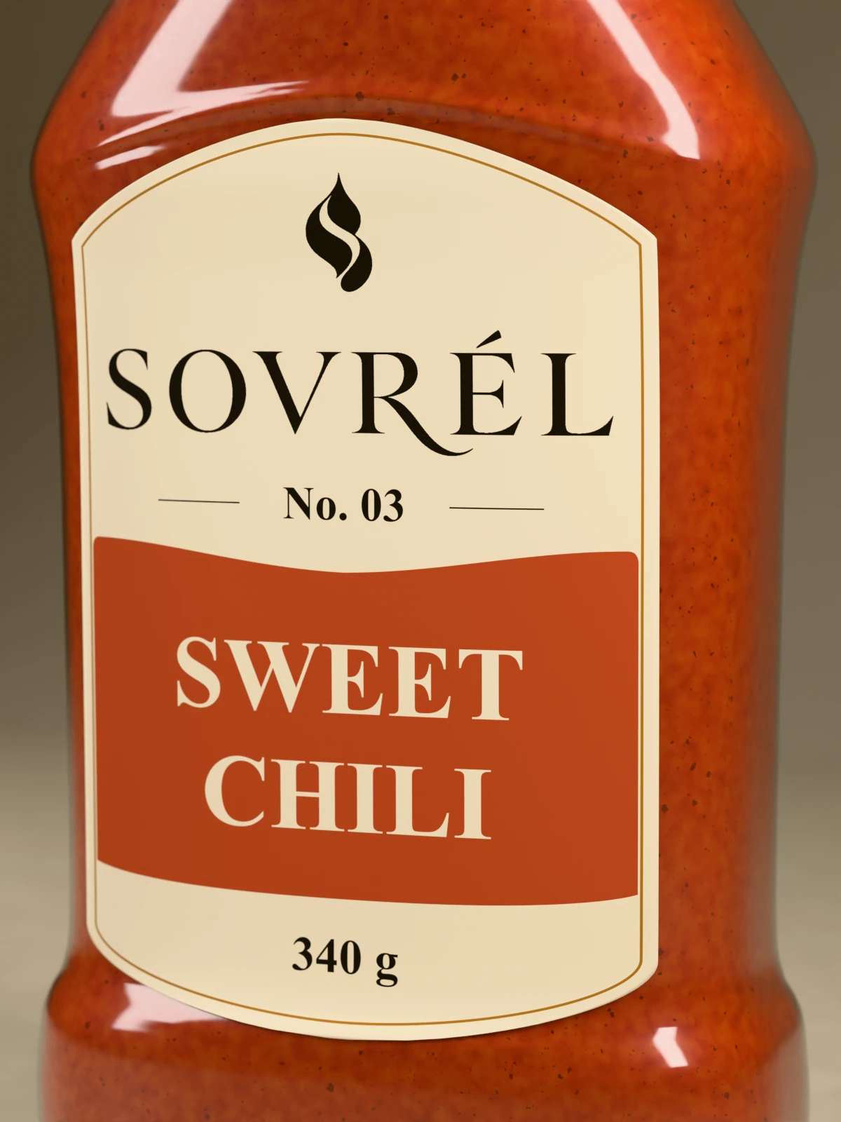 Sweet Chili şişe ve etiket ayrıntısı