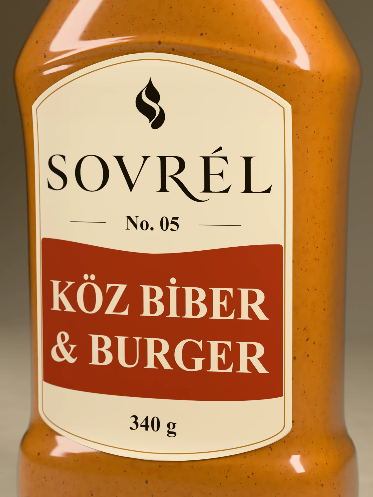 Köz Biber & Burger şişe ve etiket ayrıntısı