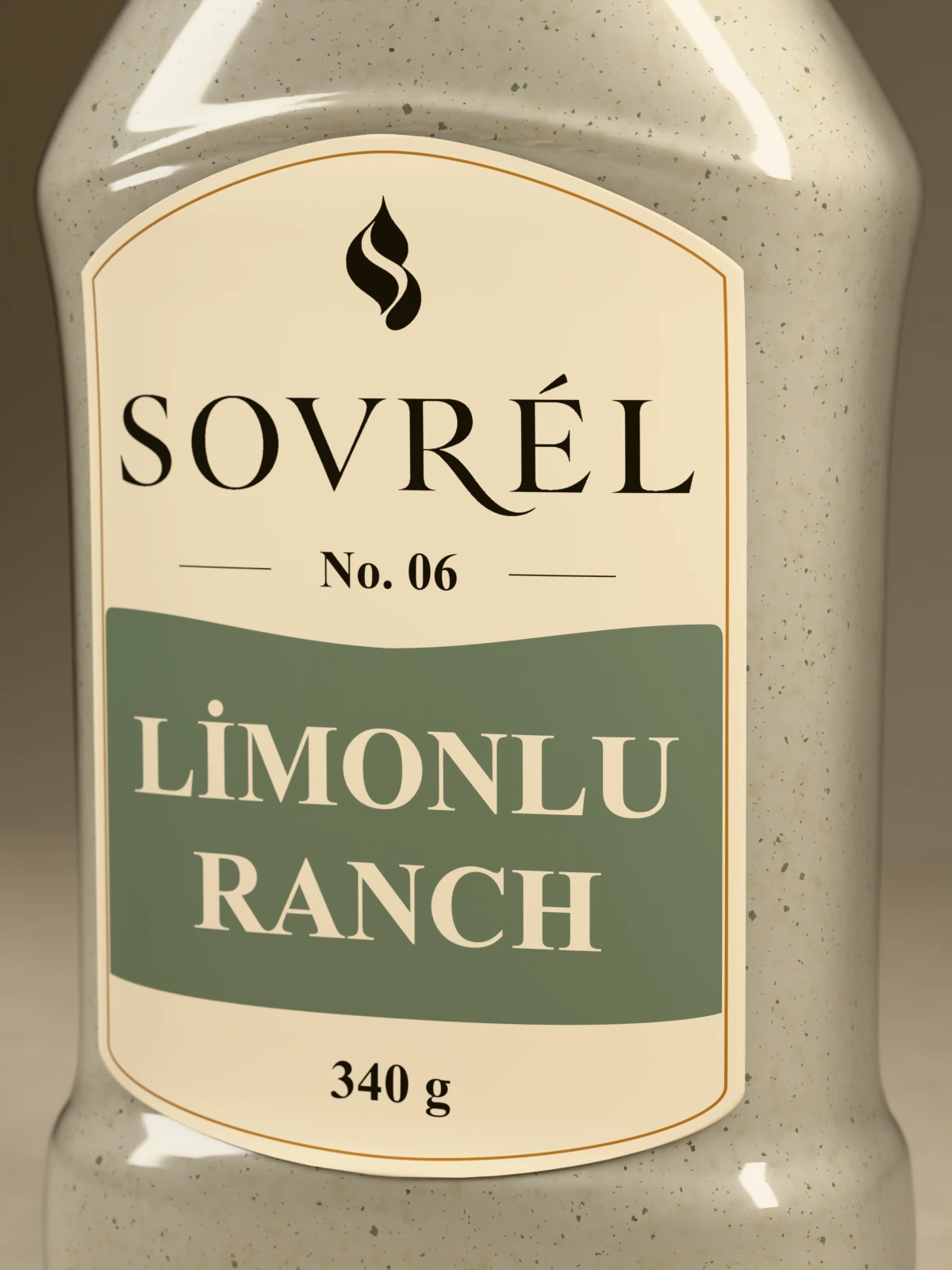 Limonlu Ranch şişe ve etiket ayrıntısı