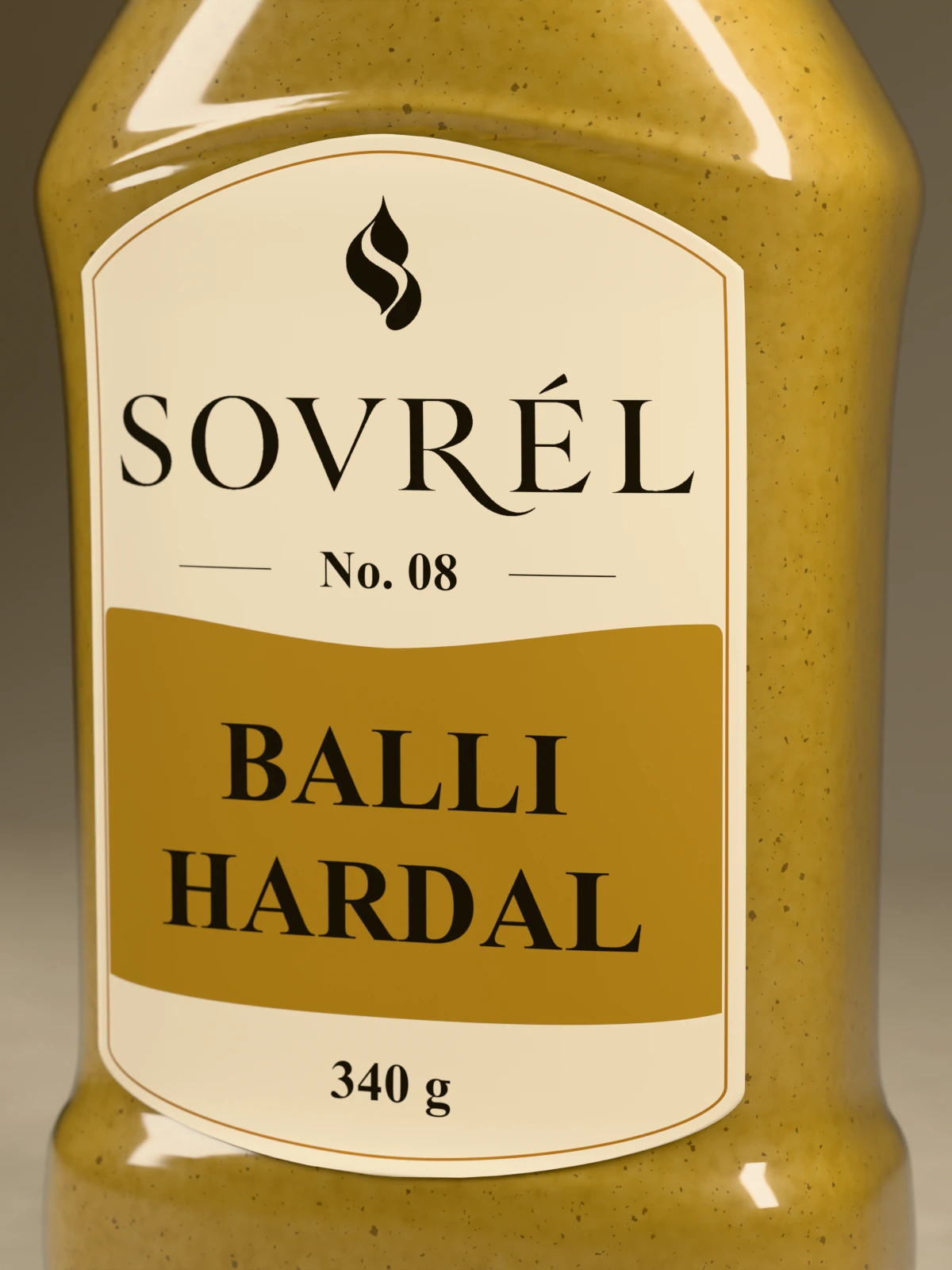 Ballı Hardal şişe ve etiket ayrıntısı